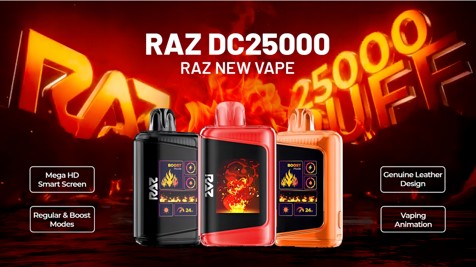 RAZ DC25000 16ML 25K Puffs Disposable Device Mega HD Screen